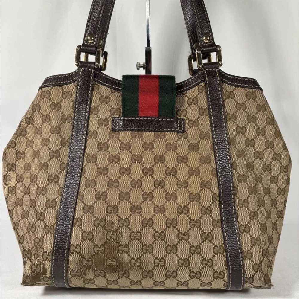 Gucci Brown Monogram Tote Bag - Picture 3 of 16